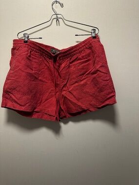J Crew Point Sur Shorts Nantucket Red Linen/Lyocell Woman's Large Preppy